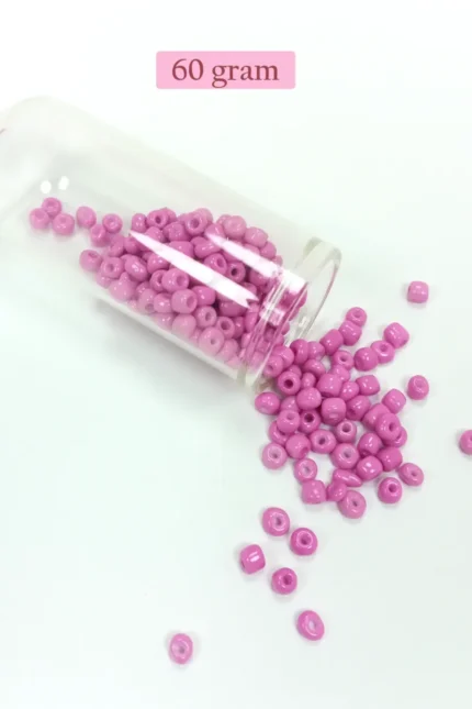 Kanyon Prime Dökme Cam Kum Boncuk Büyük Boy (6/0) 4 mm - 60 Gram - Koyu Pembe - BNC127