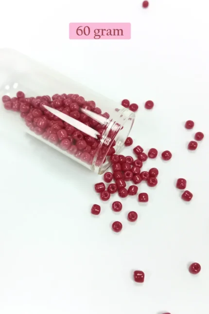 Kanyon Prime Dökme Cam Kum Boncuk Büyük Boy (6/0) 4 mm - 60 Gram - Bordo - BNC133