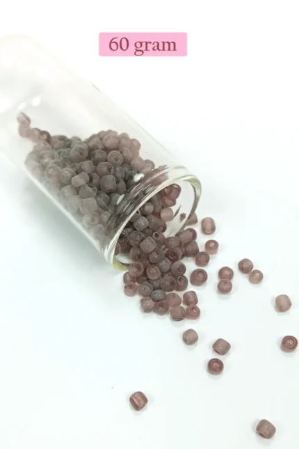 Kanyon Prime Dökme Cam Kum Boncuk Büyük Boy (6/0) 4 mm - 60 Gram - Şeffaf Gri - BNC141