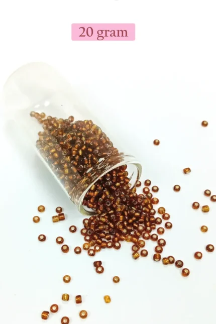 Kanyon Prime Dökme Cam Kum Boncuk (8/0) 3 mm - 20 Gram - Şeffaf Kahve - BNC157