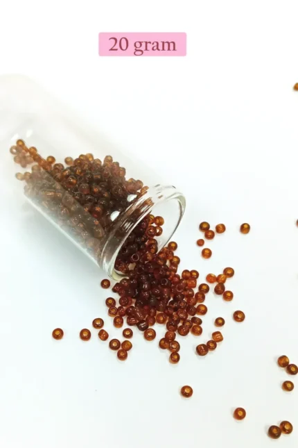 Kanyon Prime Dökme Cam Kum Boncuk (8/0) 3 mm - 20 Gram - Şeffaf Koyu Kahve - BNC159