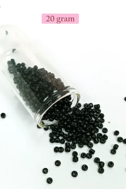 Kanyon Prime Dökme Cam Kum Boncuk (8/0) 3 mm - 20 Gram - Parlak Siyah - BNC170