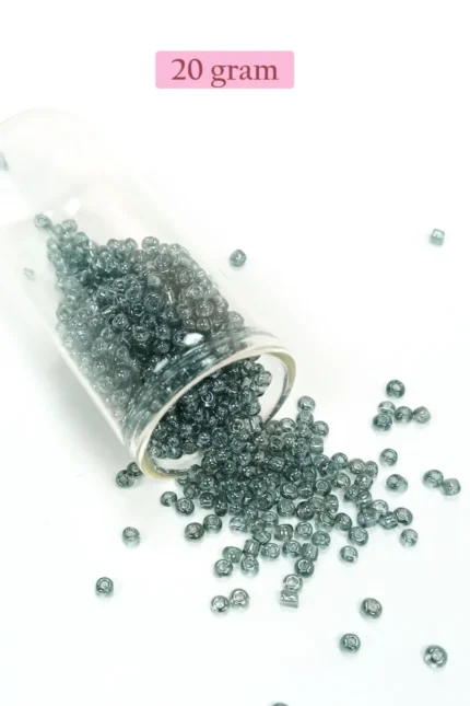 Kanyon Prime Dökme Cam Kum Boncuk (8/0) 3 mm - 20 Gram - Şeffaf Gri - BNC174