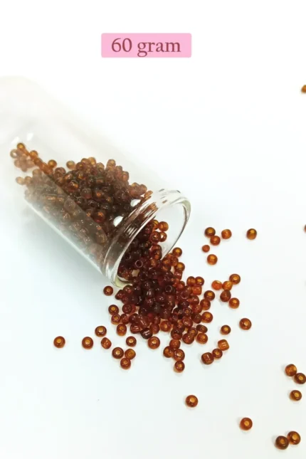 Kanyon Prime Dökme Cam Kum Boncuk (8/0) 3 mm - 60 Gram - Şeffaf Koyu Kahve - BNC200