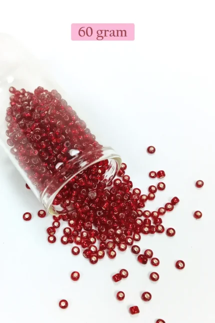 Kanyon Prime Dökme Cam Kum Boncuk (8/0) 3 mm - 60 Gram - Koyu Kırmızı - BNC224