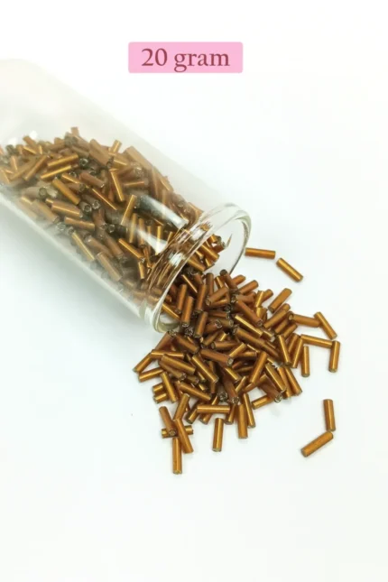 Kanyon Prime Uzun Boru Kesme Boncuk Çap 2mm Uzunluk 10 mm - 20 Gram - Koyu Altın - BNC226