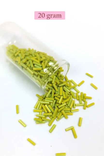 Kanyon Prime Uzun Boru Kesme Boncuk Çap 2mm Uzunluk 10 mm - 20 Gram - Yeşil - BNC243