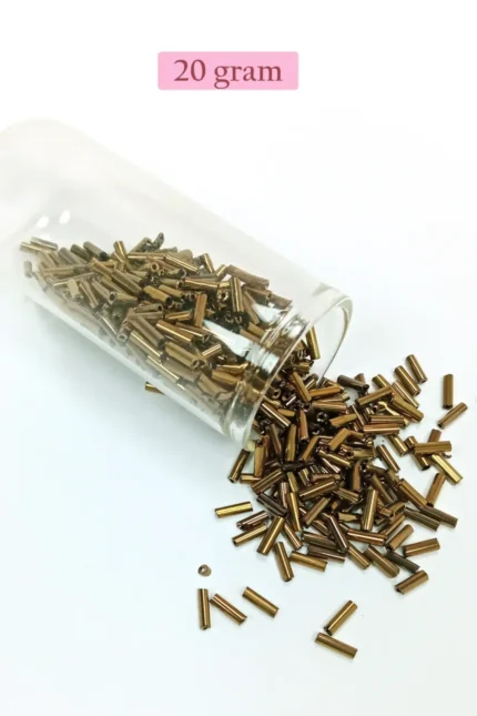 Kanyon Prime Uzun Boru Kesme Boncuk Çap 2mm Uzunluk 10 mm - 20 Gram - Parlak Gold - BNC249