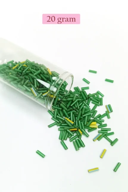 Kanyon Prime Uzun Boru Kesme Boncuk Çap 2mm Uzunluk 10 mm - 20 Gram - Yeşil - BNC256