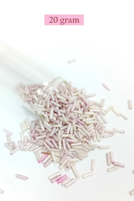Kanyon Prime Uzun Boru Kesme Boncuk Çap 2mm Uzunluk 10 mm - 20 Gram - Mat Beyaz - BNC263