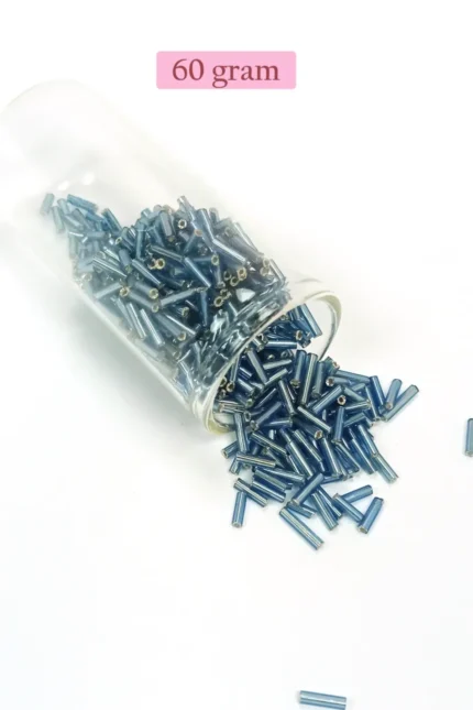 Kanyon Prime Uzun Boru Kesme Boncuk Çap 2mm Uzunluk 10 mm - 60 Gram - Camgöbeği Mavi - BNC267