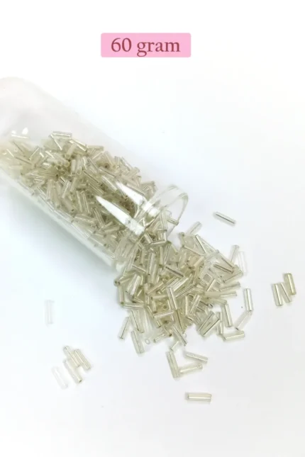 Kanyon Prime Uzun Boru Kesme Boncuk Çap 2mm Uzunluk 10 mm - 60 Gram - Gümüş - BNC271
