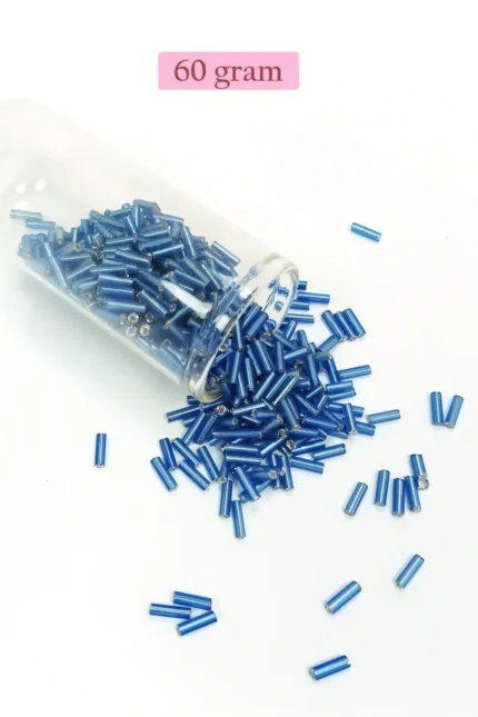 Kanyon Prime Uzun Boru Kesme Boncuk Çap 2mm Uzunluk 10 mm - 60 Gram - Mavi - BNC281